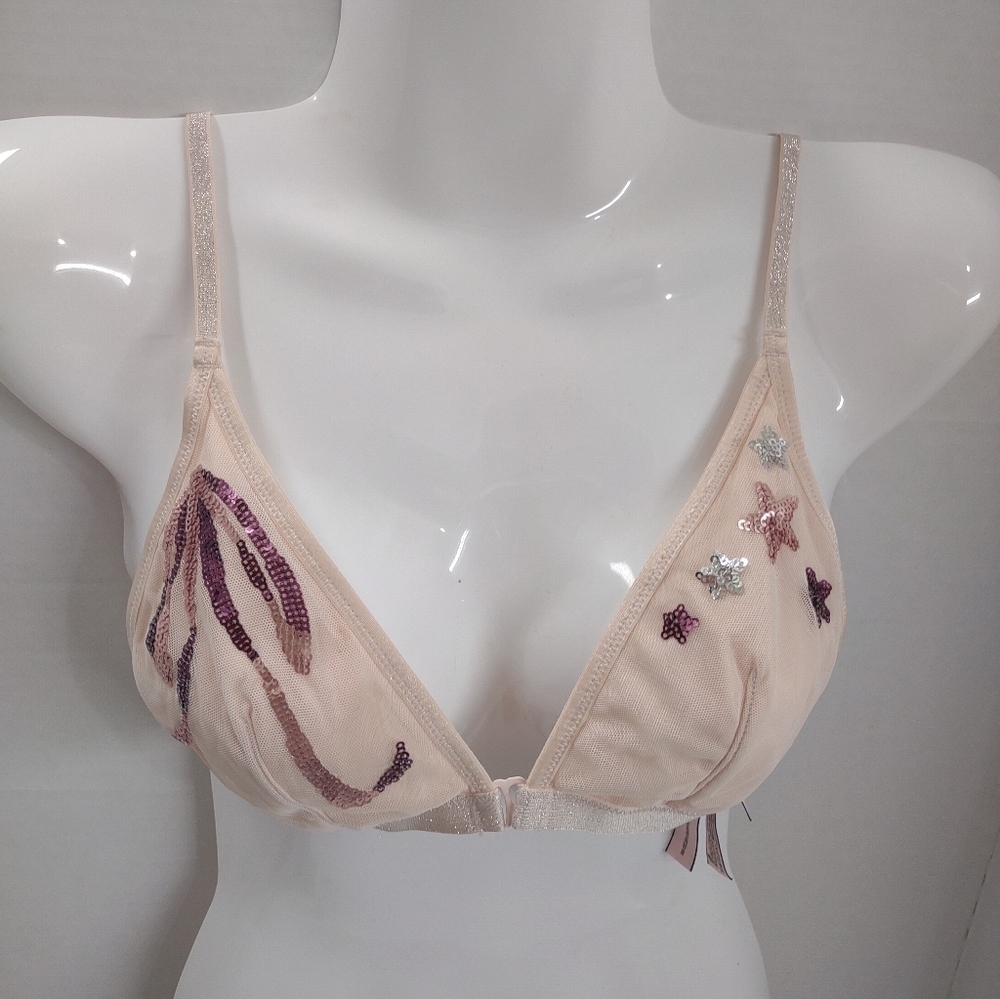 Victoria's Secret Light Pink Bralette with Sequin Details